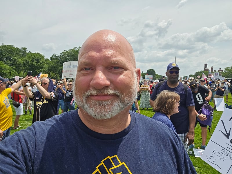 Mark Cochran, AFGE Council 270 President at a rally.