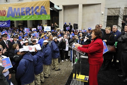 Rep. Lowey Speaks at AFGE TSA Rally