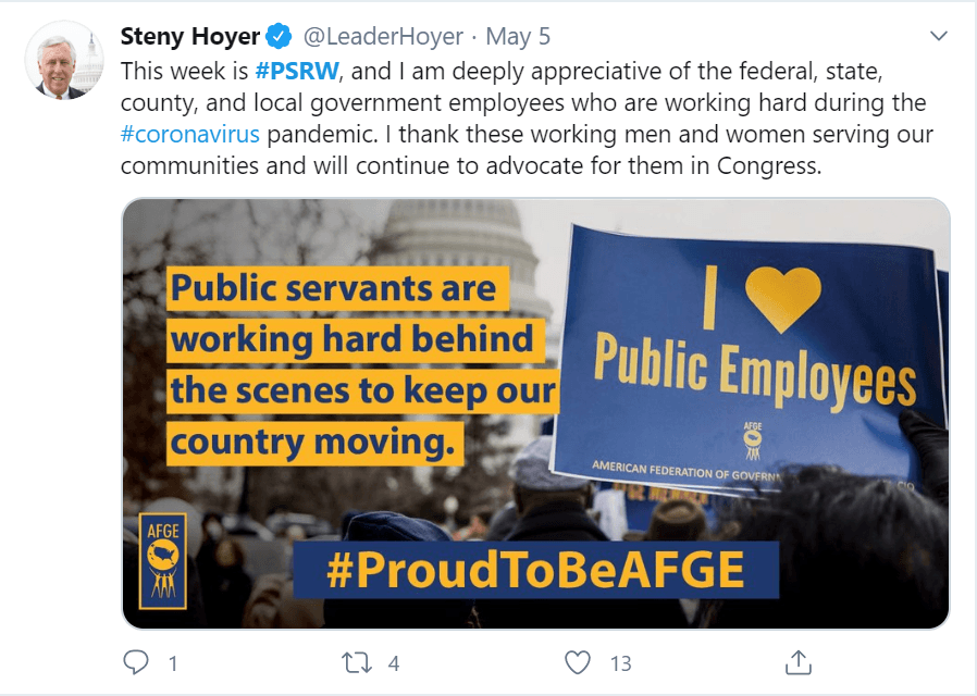 Tweet from Steny Hoyer