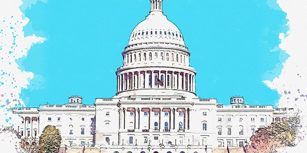 Drawing of US Capitol