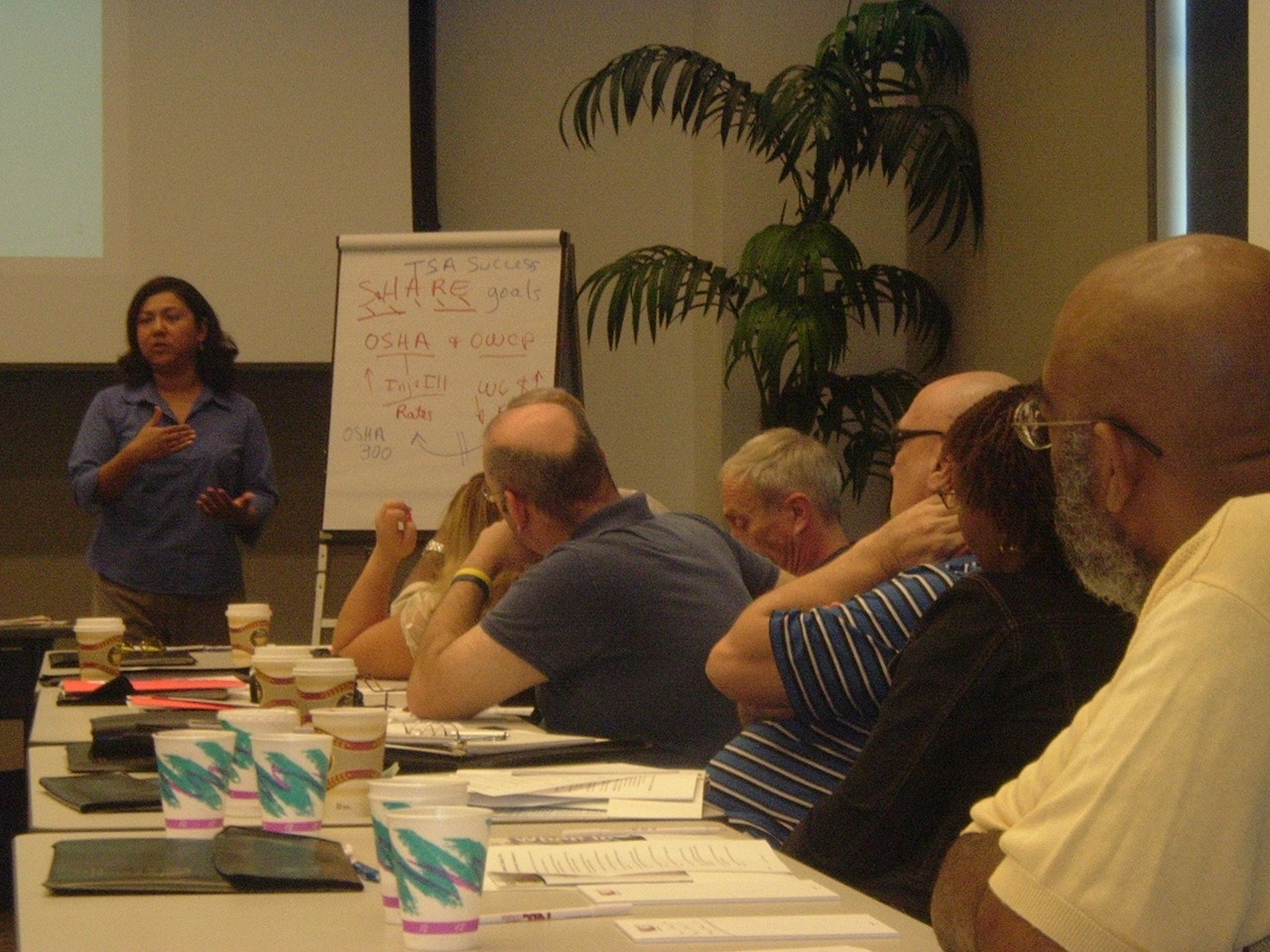 Milly Rodriguez conducting a training
