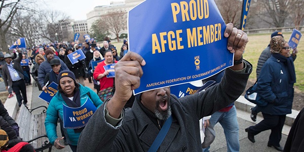 AFGE activists at a rally