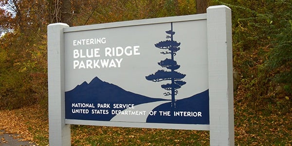 Sign for Blue Ridge