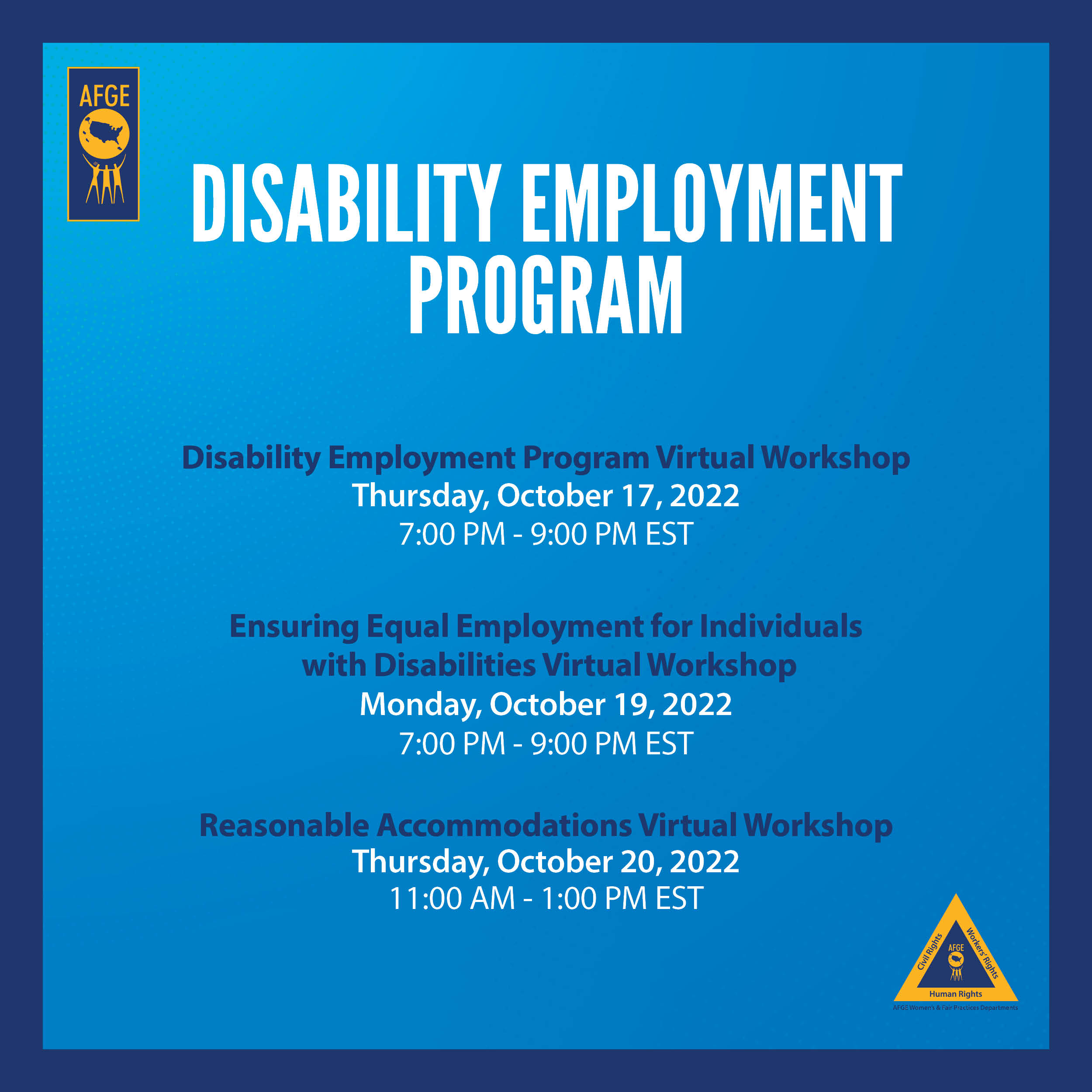 Graphic for Disability Employment Awareness Month events