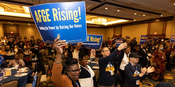 AFGE activist in the audience at LegCon 2023