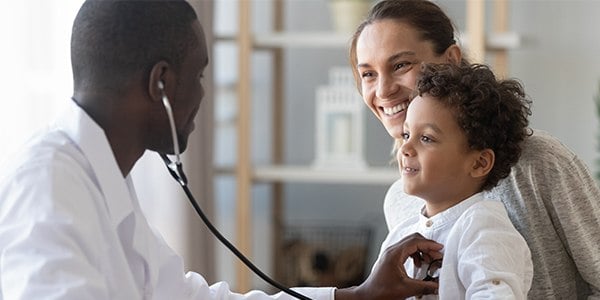 Family at the doctor's office