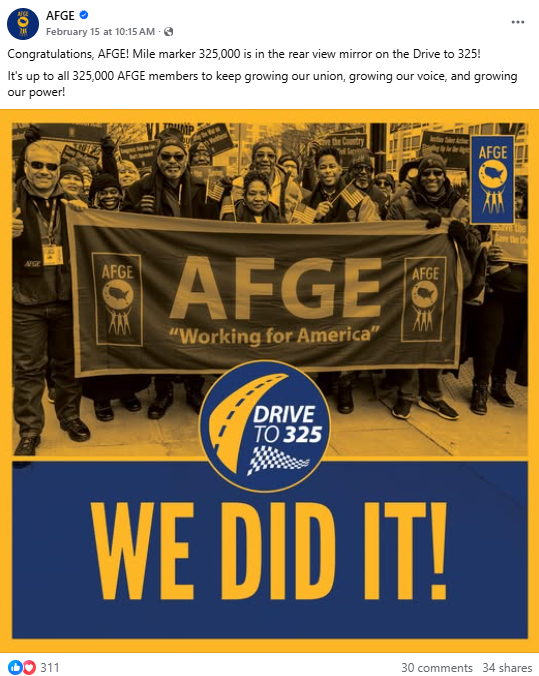 Screenshot of Facebook post