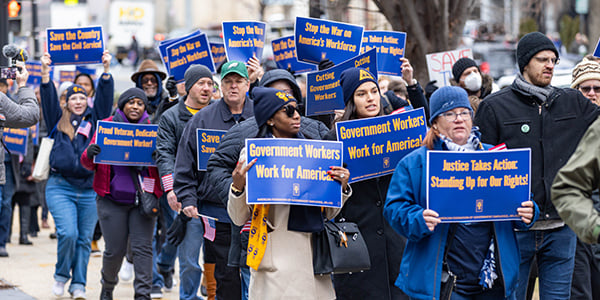 AFGE activists at a rally