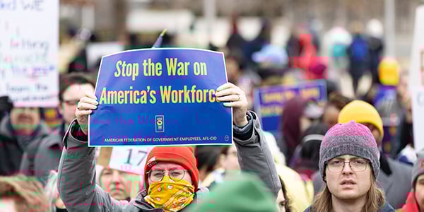 AFGE activists at a rally
