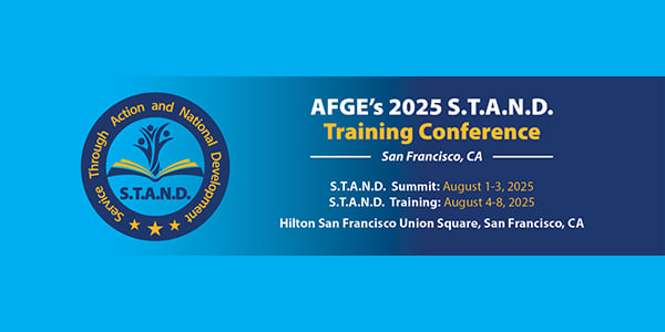 AFGE S.T.A.N.D. event logo