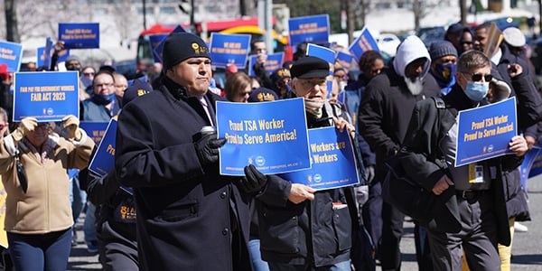 AFGE activists at a rally