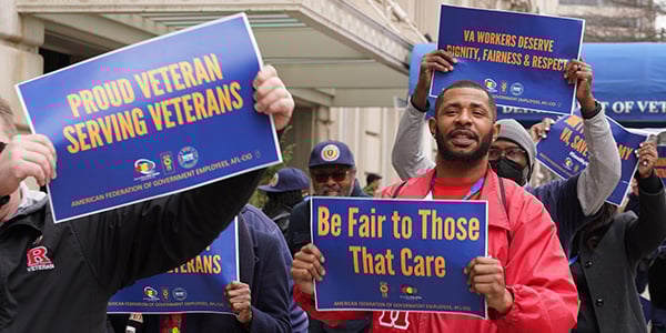 AFGE activists rally at VA headquarters