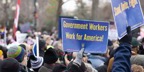AFGE activists at a rally