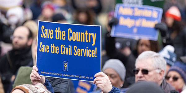 AFGE activists at a rally