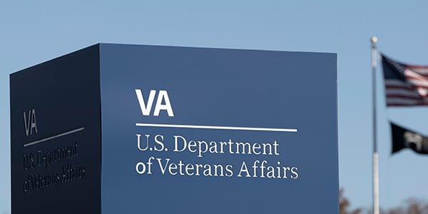Outside of a VA building