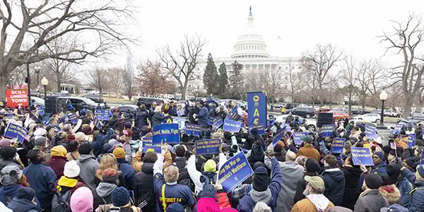 AFGE activists at rally