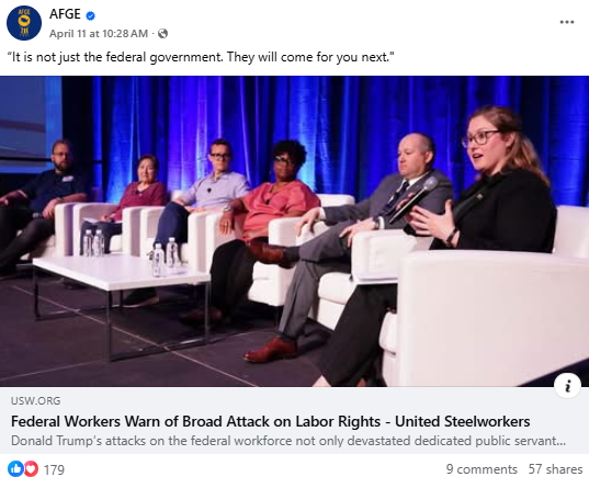 Screenshot of Facebook post