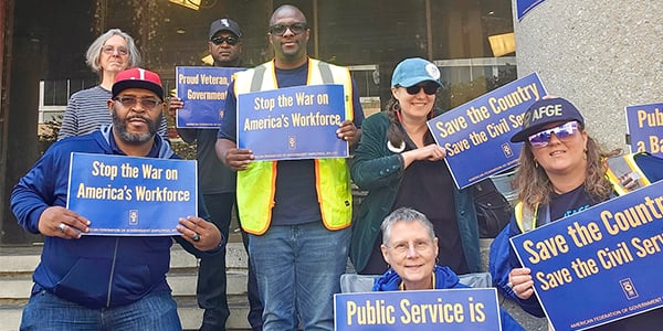 AFGE activists at a rally