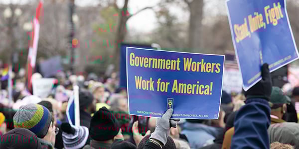 AFGE activists at a rally