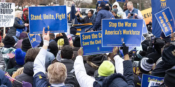 AFGE activists at a rally