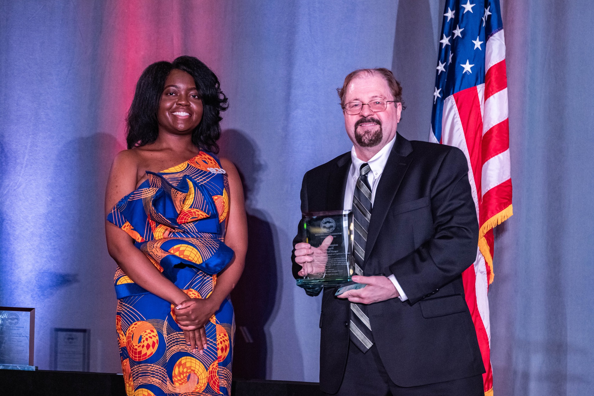 J. Ward Morrow receives an award