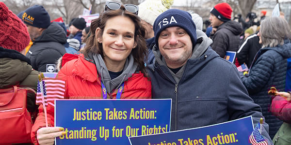 AFGE activists at rally