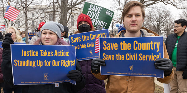 AFGE activists at rally