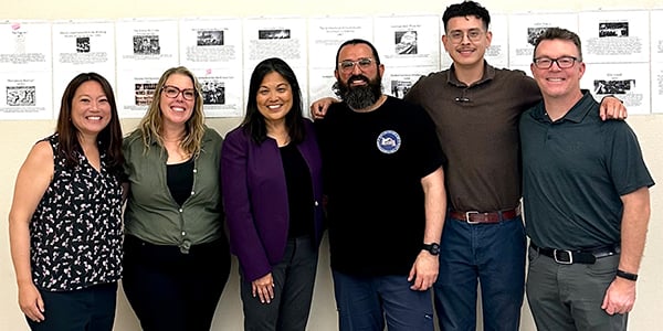 Group of union activists with Julie Su
