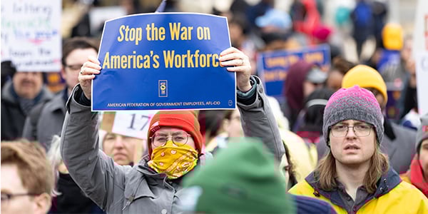 AFGE activists at rally