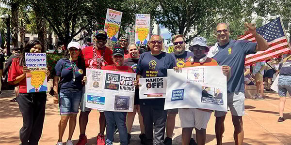 AFGE activists at a rally