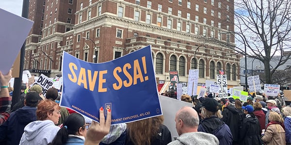 SSA rally sign