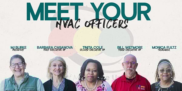 Newly elected NVAC officers