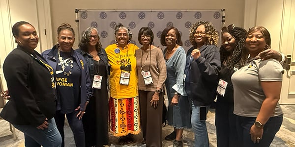 AFGE activists with Elise Bryant at the CLUW convention