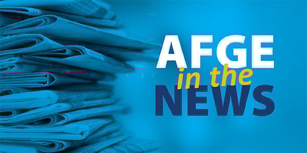 Close up of stack of newspapers