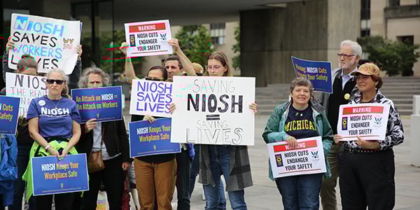 NIOSH rally participants