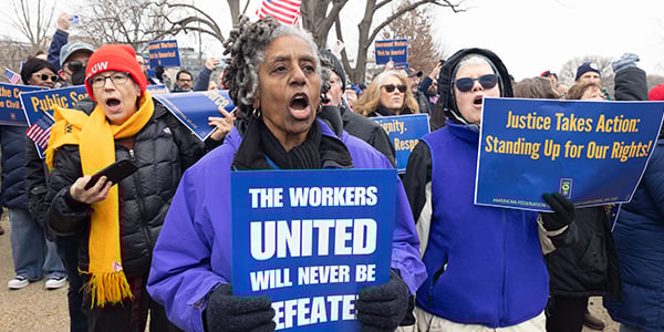 Rally goers at AFGE rally