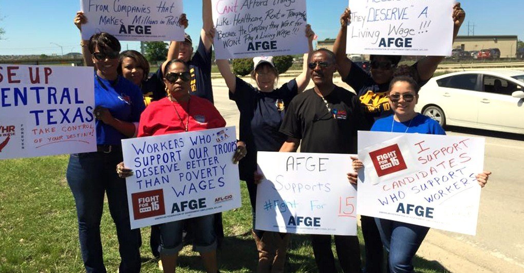 AFGE Activists in Texas Join the Nationwide Fight for 15 Movement