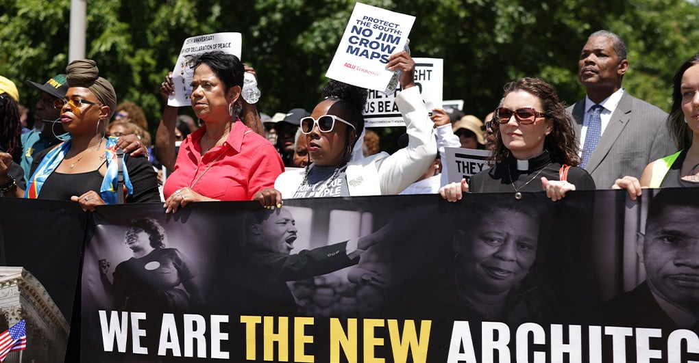 President Kelley Joins Activists in Protesting Attacks on Equal Voting Rights