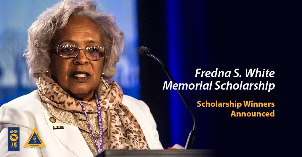 Winners of Fredna S. White Memorial Scholarships, AFGE FEEA Scholarships Announced
