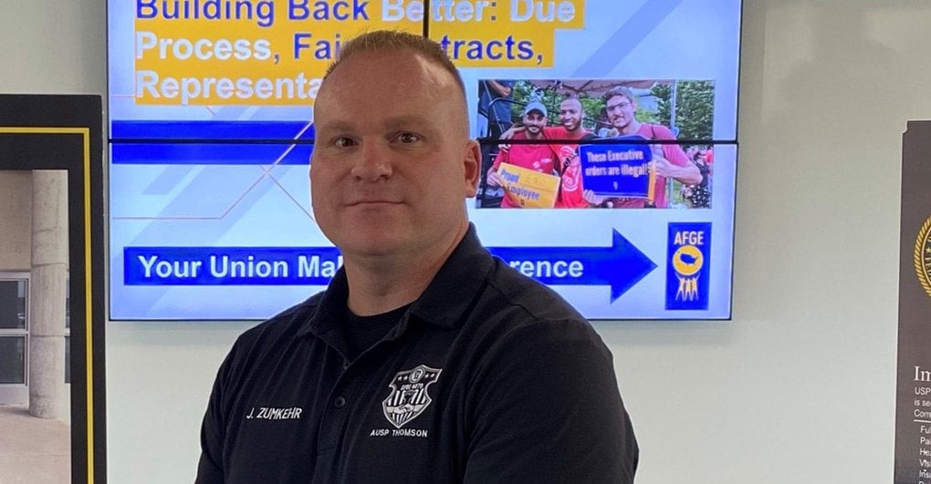 BOP Correctional Officer Jonathan Zumkehr Named AFGE’s 2021 Law Enforcement Officer of the Year