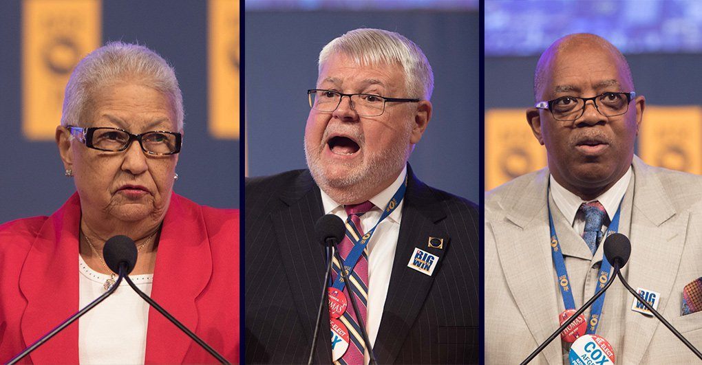 Delegates Re-elect Top Three National Officers